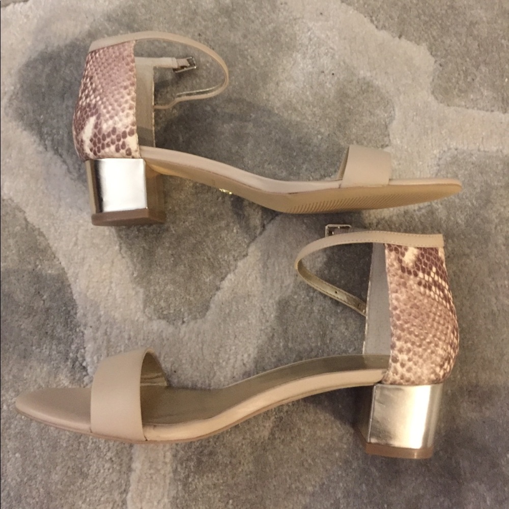 New blush Python Ann Taylor lexa heeled sandal